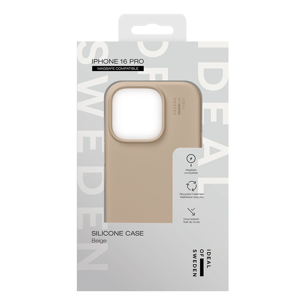 iPhone 16 Pro iDeal Of Sweden Silicone Skal - MagSafe-Kompatibelt - Beige