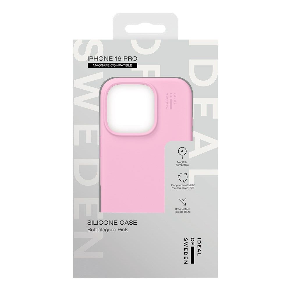 iPhone 16 Pro iDeal Of Sweden Silicone Skal - MagSafe-Kompatibelt - Bubble Gum