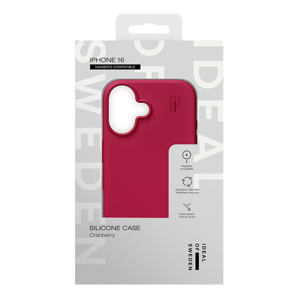 iPhone 16 iDeal Of Sweden Silicone Skal - MagSafe-Kompatibelt - Cranberry