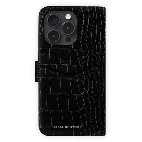 iPhone 16 Pro iDeal Of Sweden Magnet Wallet+ Plånboksfodral - Black Croco