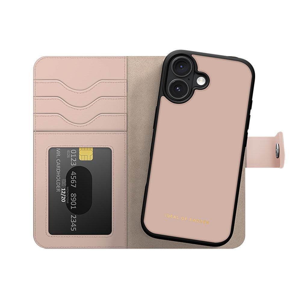 iPhone 16 Plus iDeal Of Sweden Magnet Wallet+ Plånboksfodral - Pink