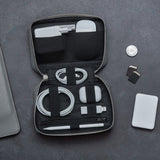 Woolnut Äkta Läder Tech Oganizer - Grå