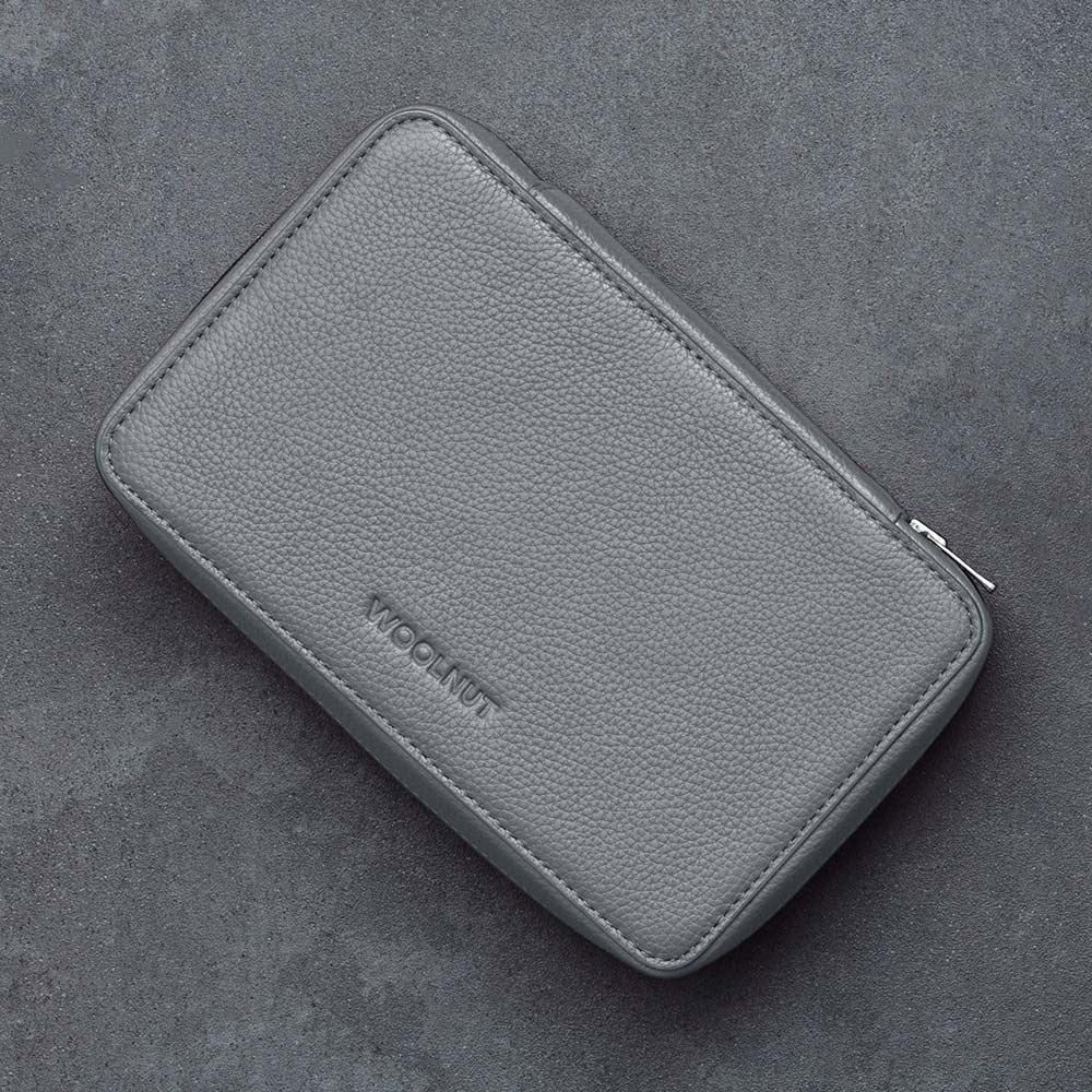 Woolnut Äkta Läder Tech Oganizer - Grå