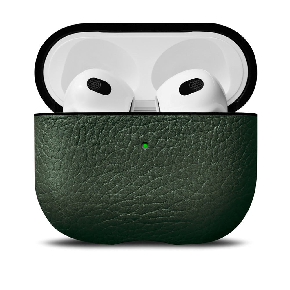 Woolnut AirPods (3. gen.) Äkta Läderfodral - Grön