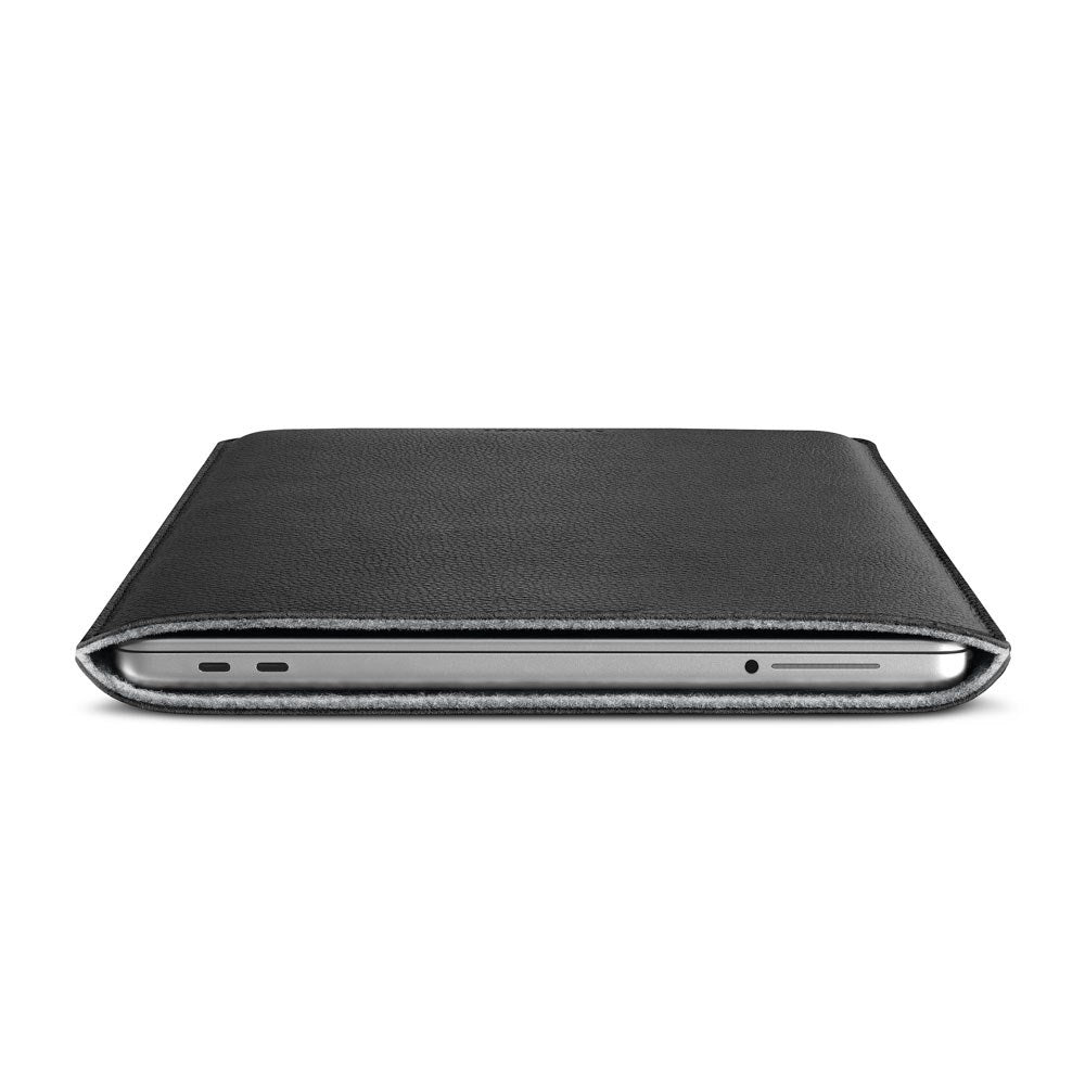 MacBook Neo 13 A18 Pro (2026) Woolnut Leather Sleeve - Svart