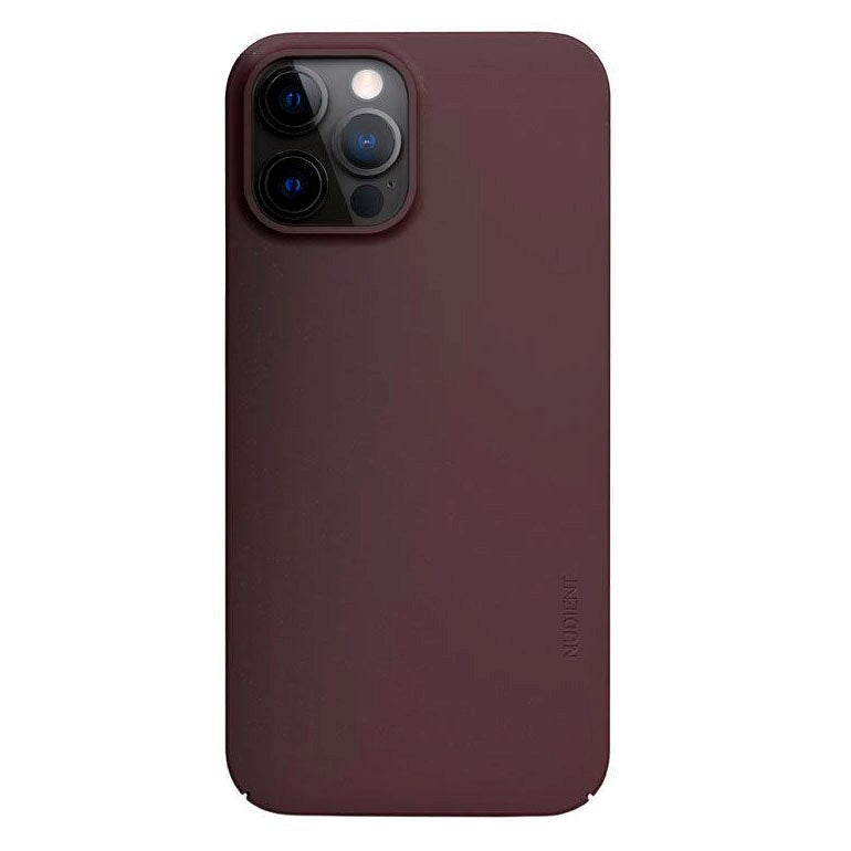 iPhone 12 / 12 Pro Nudient Thin Case V3 Skal - Sangria Red