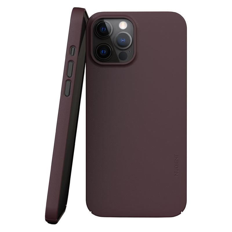 iPhone 12 / 12 Pro Nudient Thin Case V3 Skal - Sangria Red