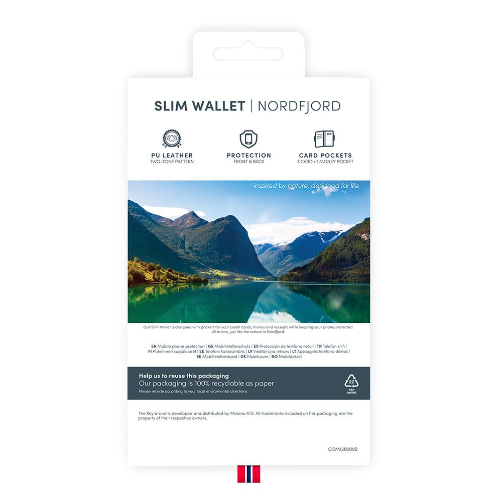 Samsung Galaxy S22 Key Nordfjord Slim Plånboksfodral - Svart