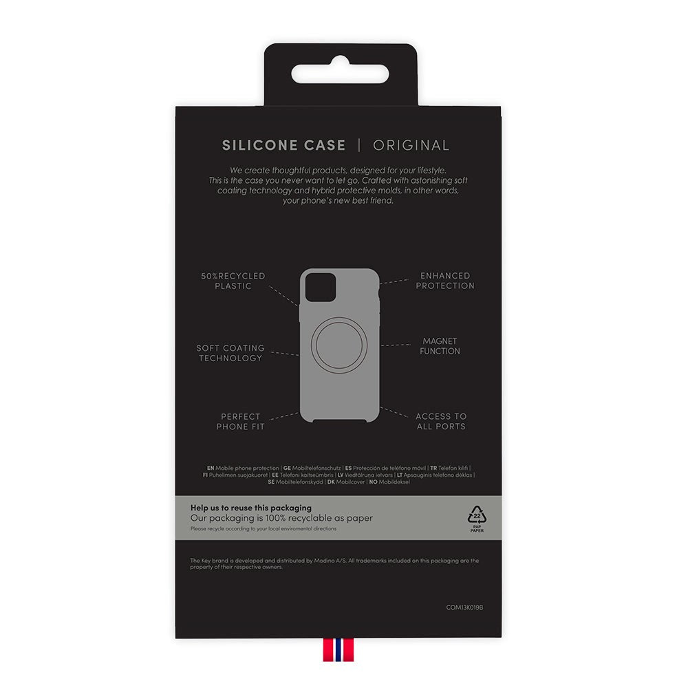 Samsung Galaxy S22 Ultra Key Magnetisk Silikon Bakskal - Antibakteriellt - Svart