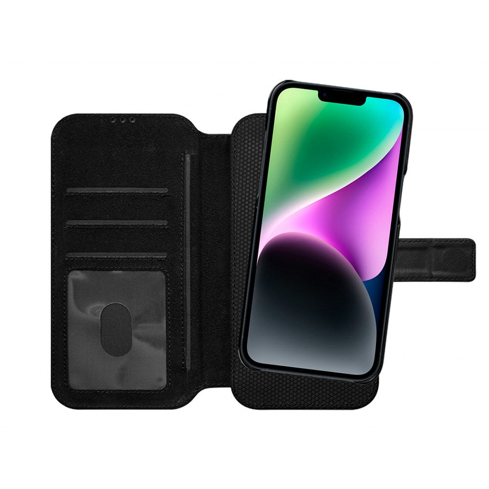 iPhone 14 Plus Key Unstad Magnet Wallet Läder Fodral - Svart