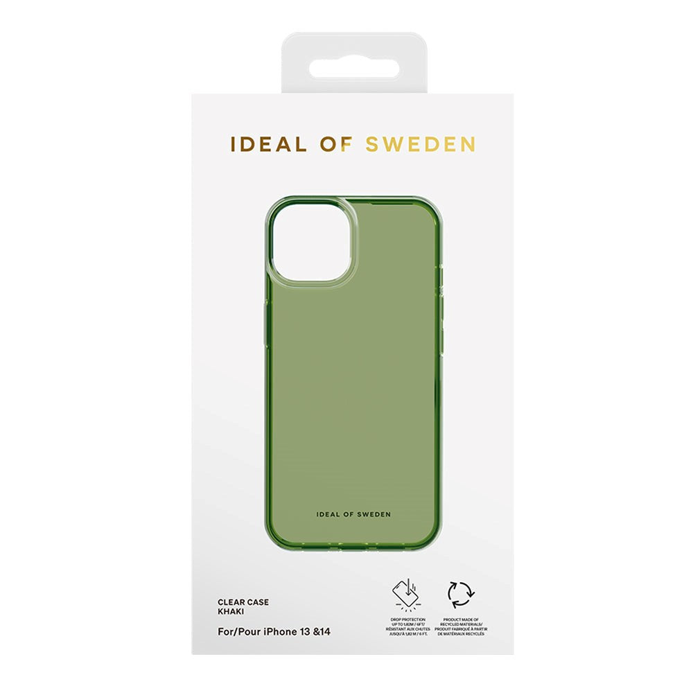 iPhone 14 / 13 Ideal Of Sweden Clear Skal - Khaki