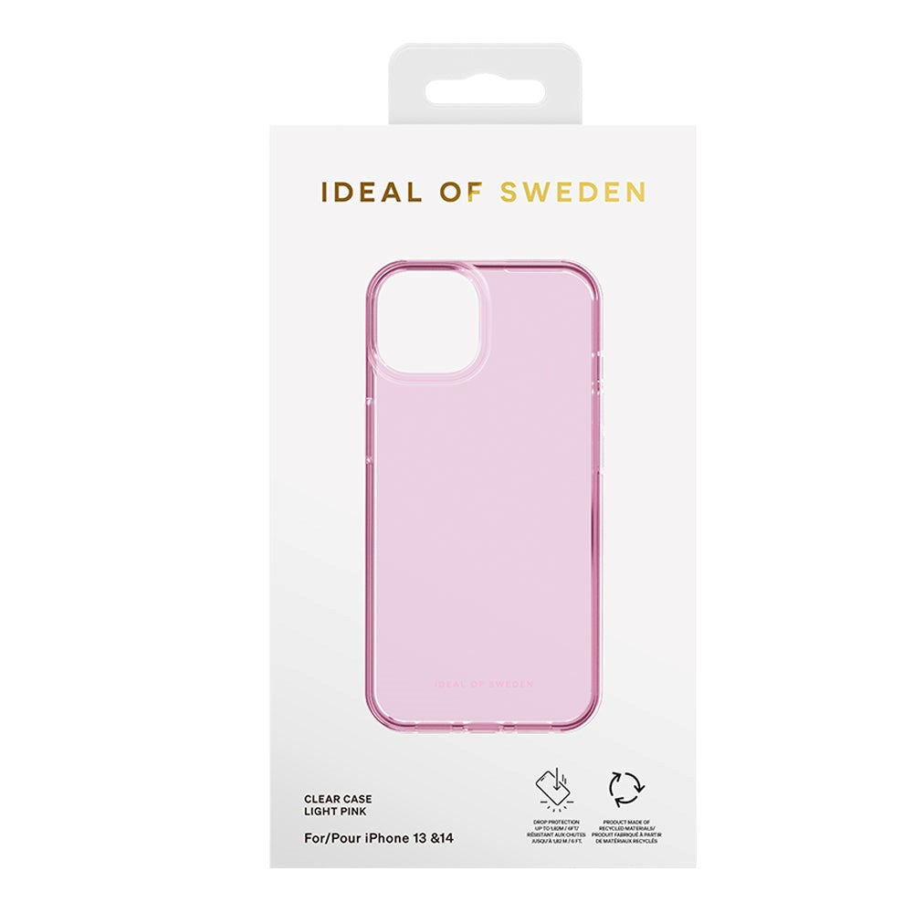 iPhone 14 / 13 Ideal Of Sweden Clear Skal - Light Pink