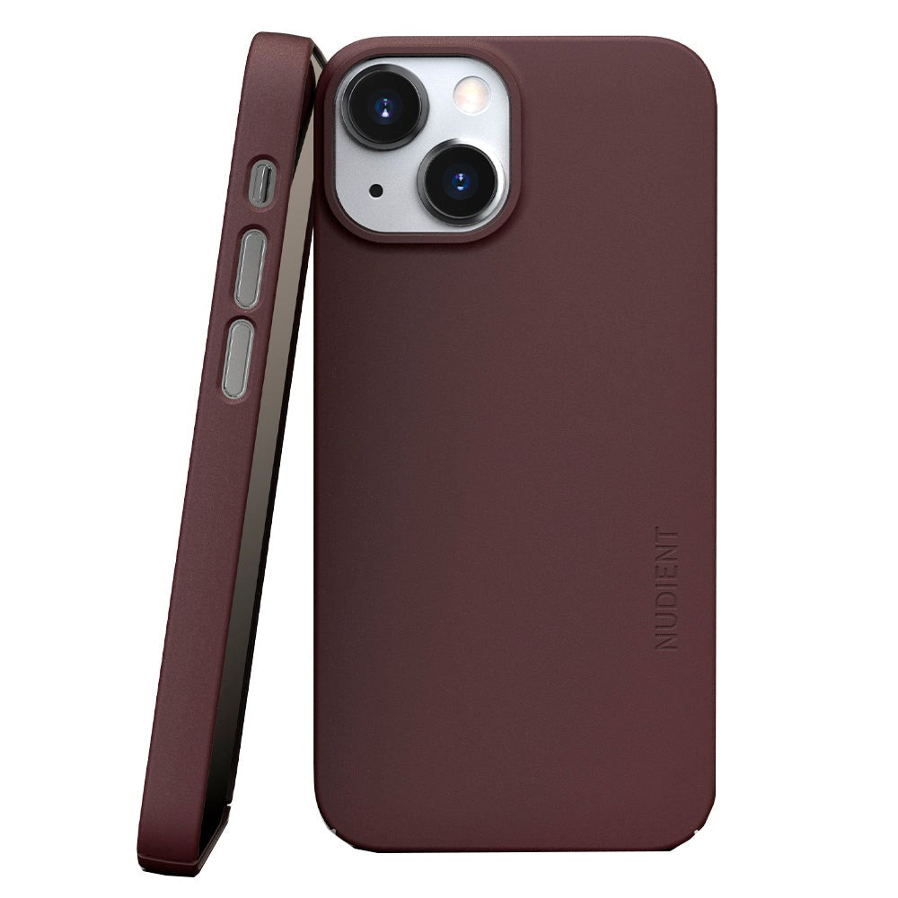 iPhone 13 Mini Nudient Thin Case V3 Skal - Sangria Red