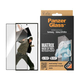 Samsung Galaxy S24 Ultra PanzerGlass Matrix AntiBacterial Ultra Wide Fit Skärmskydd - AlignerKit - Platinum Strength - Genomskinlig