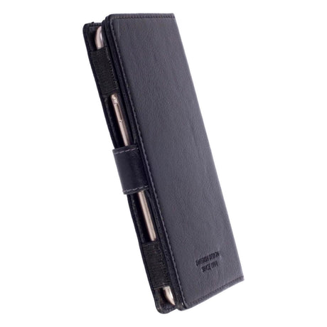 Krusell Sigtuna foliowallet Universal Leather Flip Case - Svart (Max. Telefon: 155 x 75 x 10 mm)