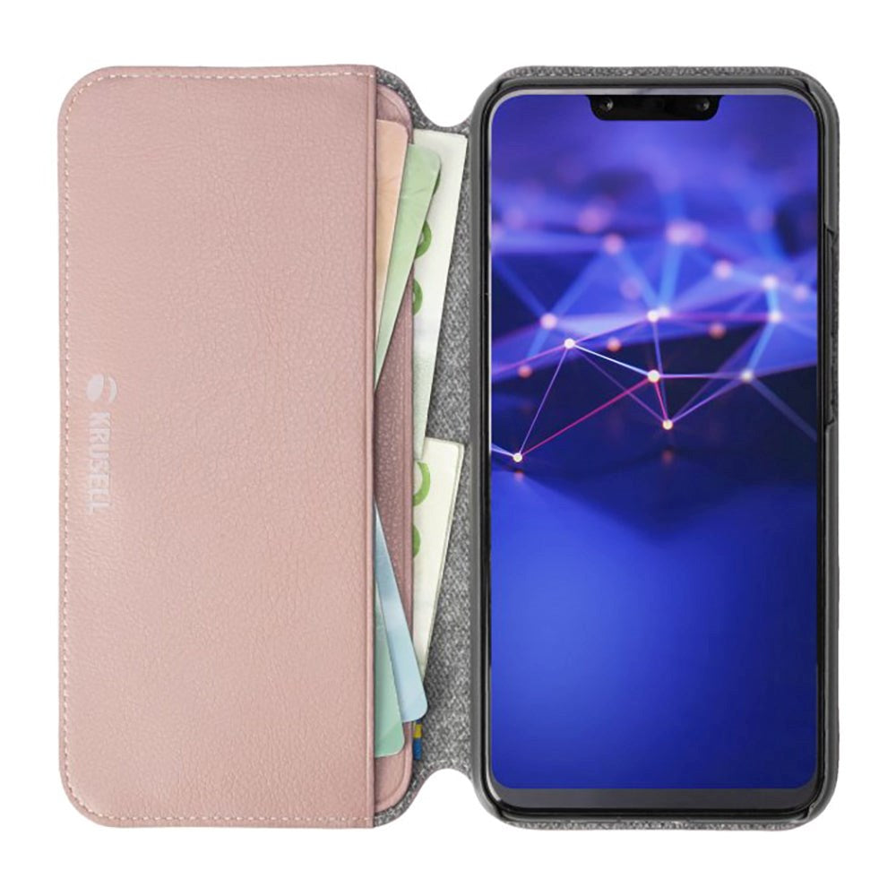 Krusell Pixbo 4 -kort foliocase Huawei Mate 20 Lite Leather Flip Case - Pink