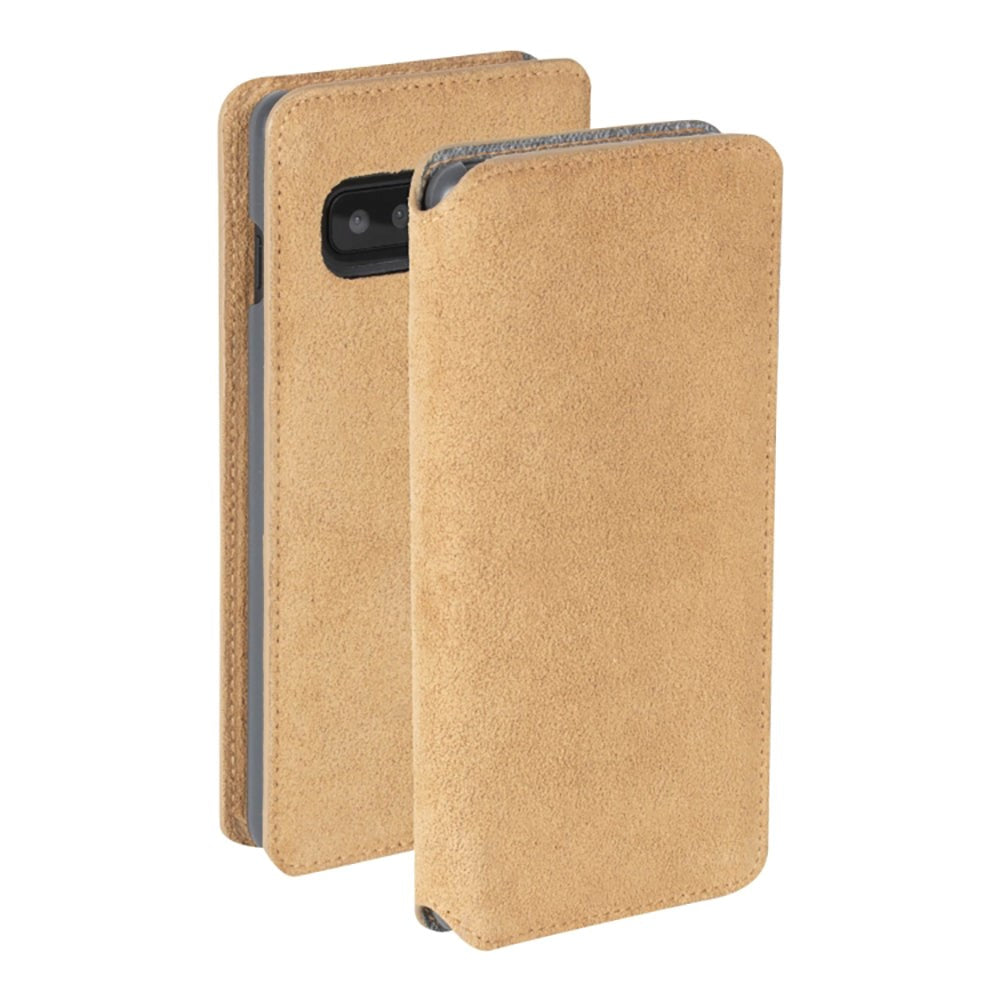 Krusell Broby Slim Wallet Samsung Galaxy S10+ (plus) Suede Flip Case - Beige