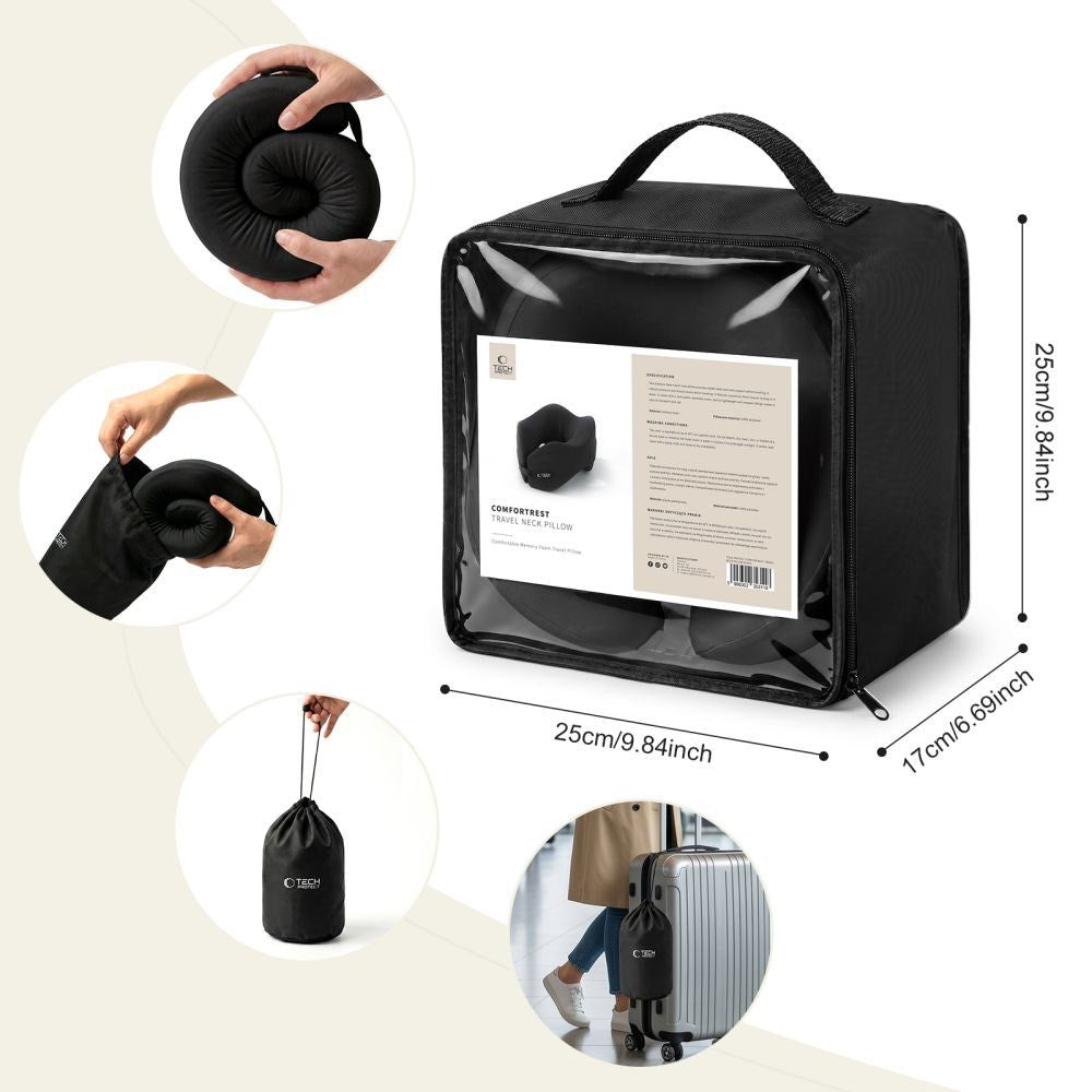 Tech-Protect ComfortRest Rese Nackkudde - Svart