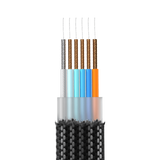 Rolling Square inCharge X USB-A och USB-C-kabel För Micro USB / USB-C / Lightning 6-In-1 100W - Svart