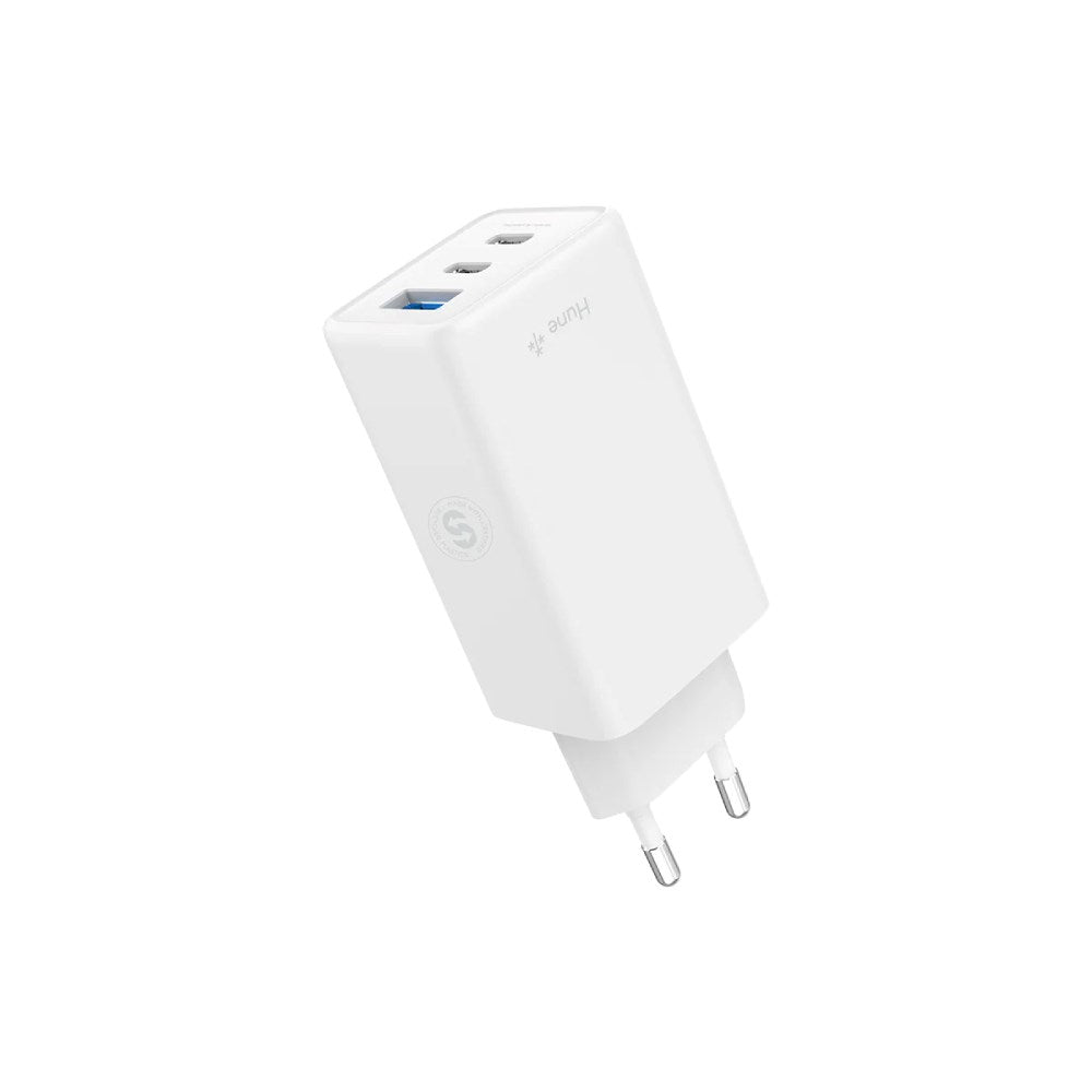 Hune Huron 65W Väggladdare med 2 x USB-C 1 x USB-A - Vit