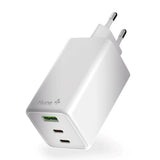 Hune Huron 100W Väggladdare med 2 x USB-C 1 x USB-A - Vit