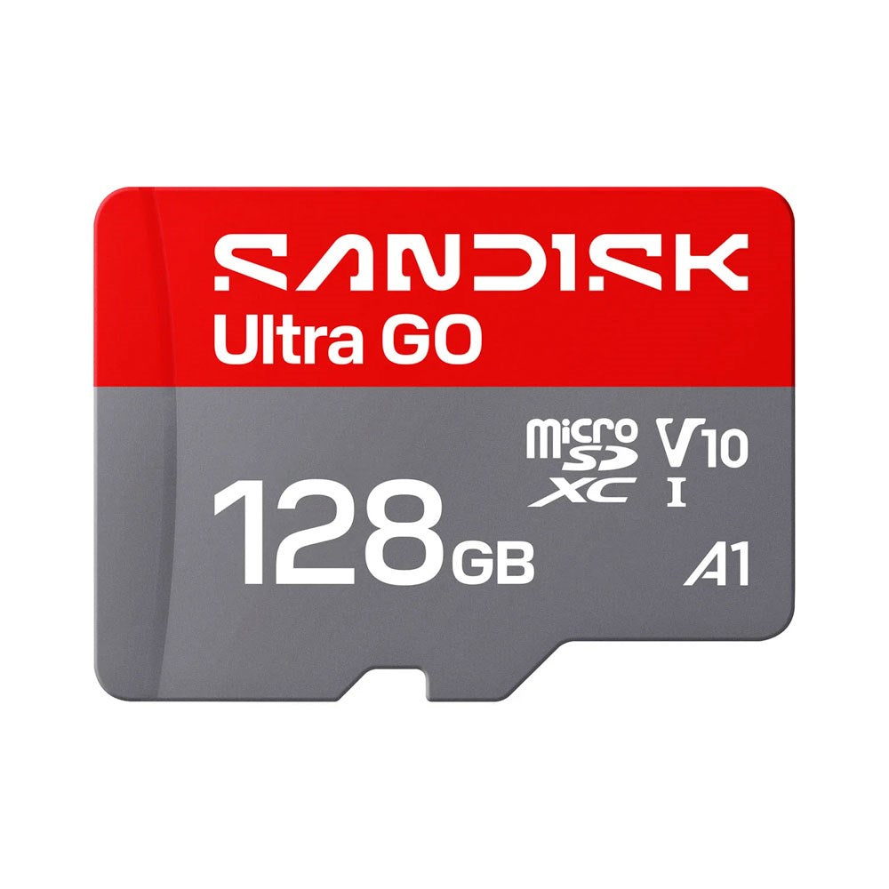 SanDisk MicroSD Ultra Go Minneskort - 128GB - Röd / Grå