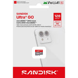 SanDisk MicroSD Ultra Go Minneskort - 128GB - Röd / Grå