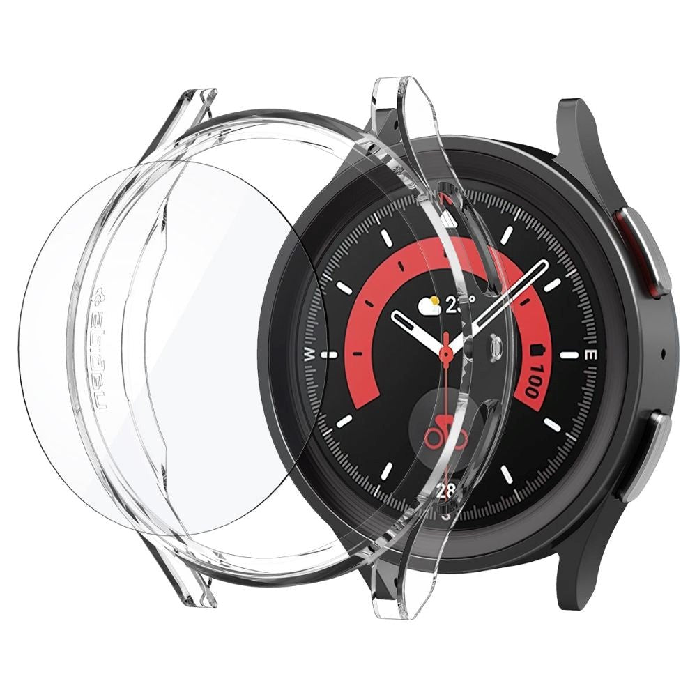 Samsung Galaxy Watch 5 Pro (45 mm) Spigen Edge Cover m. Härdat glas - Transparent