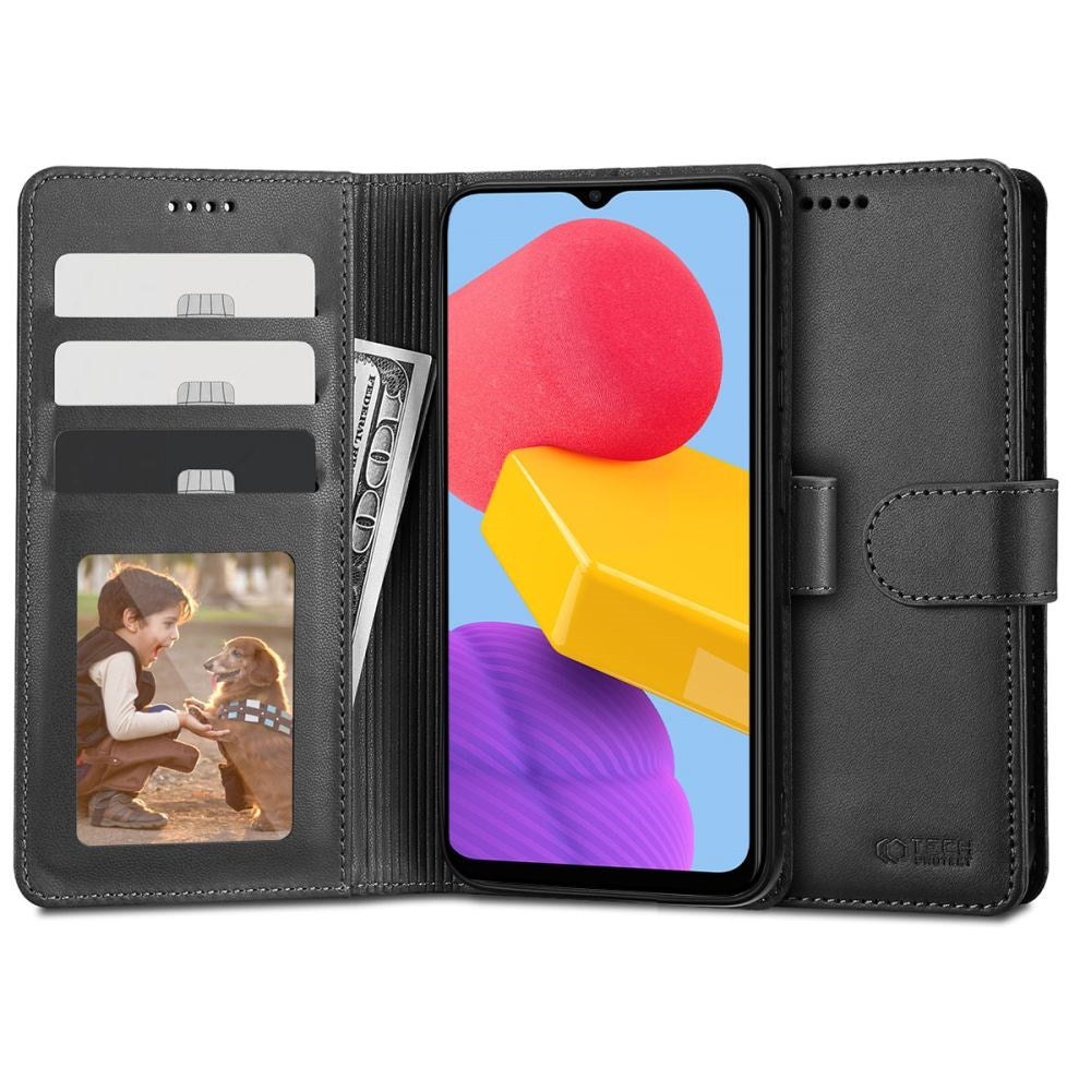 Samsung Galaxy M13 Tech-Protect Flip Wallet m. Plånbok - Svart