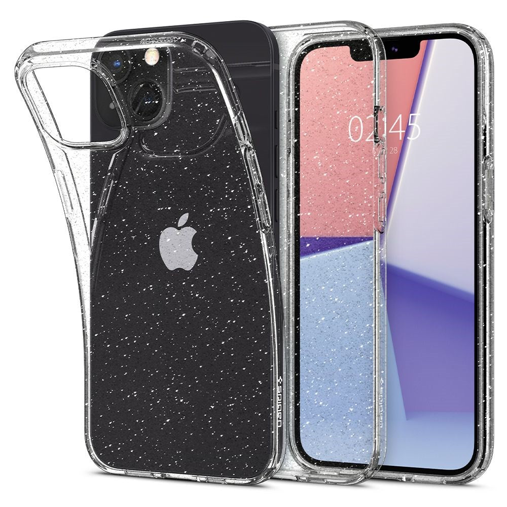 iPhone 13 Spigen Liquid Crystal Skal - Glitter / Transparent