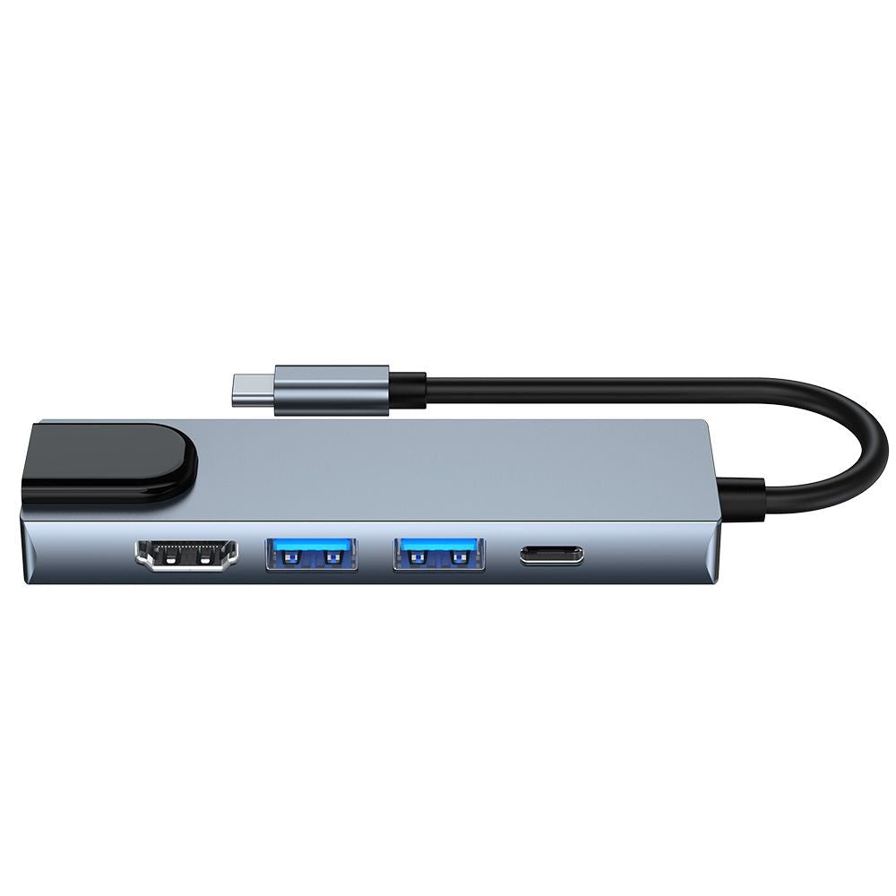 Tech-Protect 5in1 USB-C Multiport Hub-HDMI / USB-C / Ethernet / 2 X USB-A-Grå