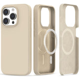 iPhone 15 Pro Tech-Protect Silikon Skal - MagSafe Kompatibel - Sand Beige