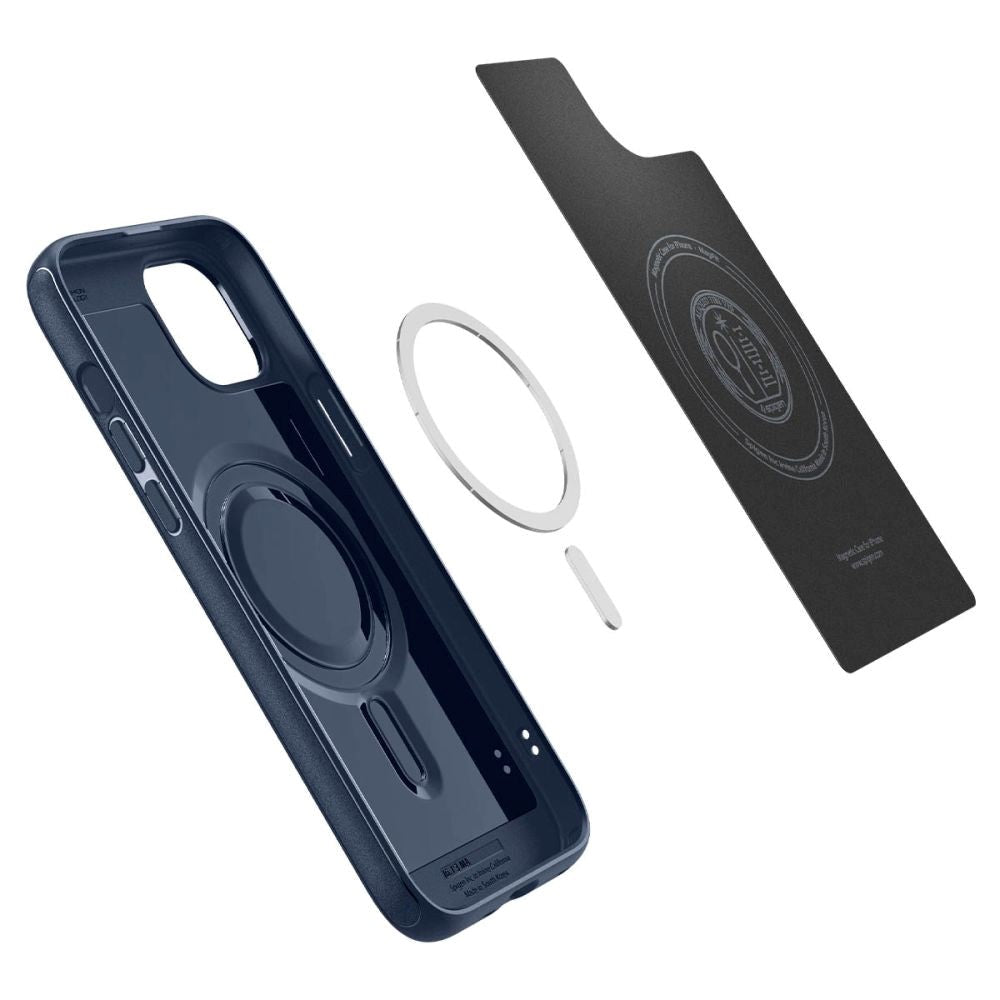 iPhone 15 Spigen Mag Armor Skal - MagSafe-kompatibelt - Navy Blue