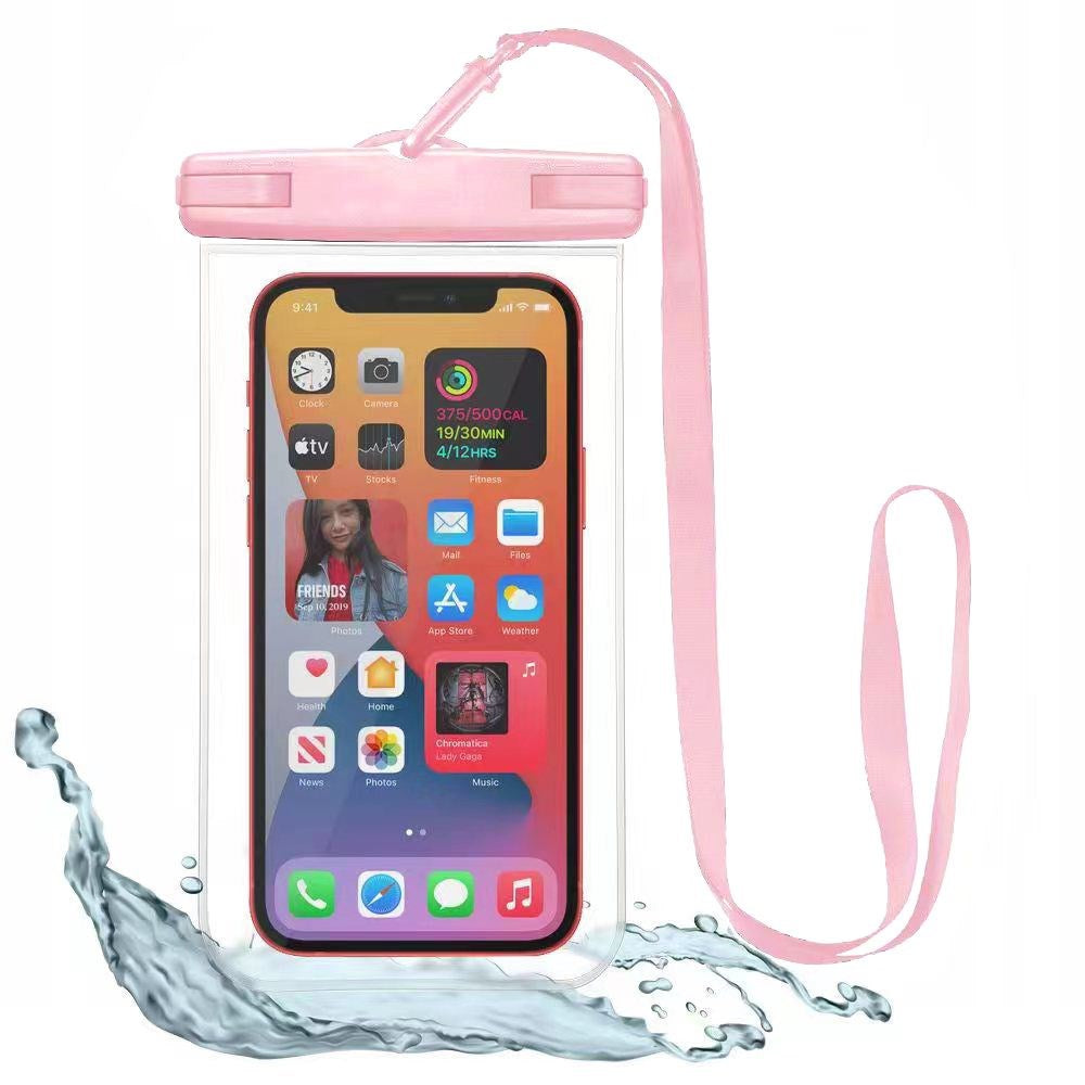 Tech-Protect Universal Waterproof Case Pouch - Pink / Transparent (Max. Telefon: 163 x 90 x 10 mm)