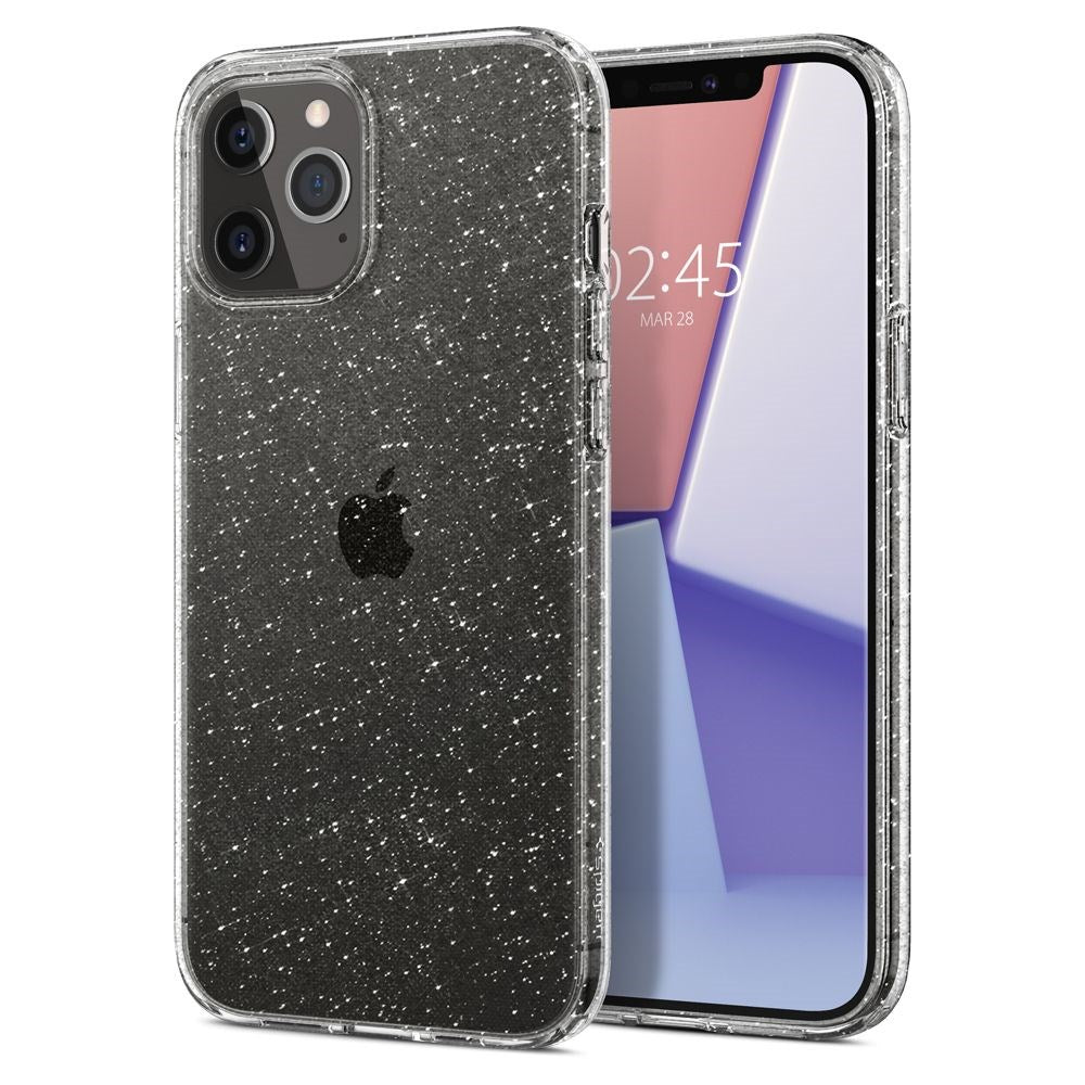 iPhone 12 / 12 Pro Spigen Liquid Crystal Skal - Transparent / Glitter