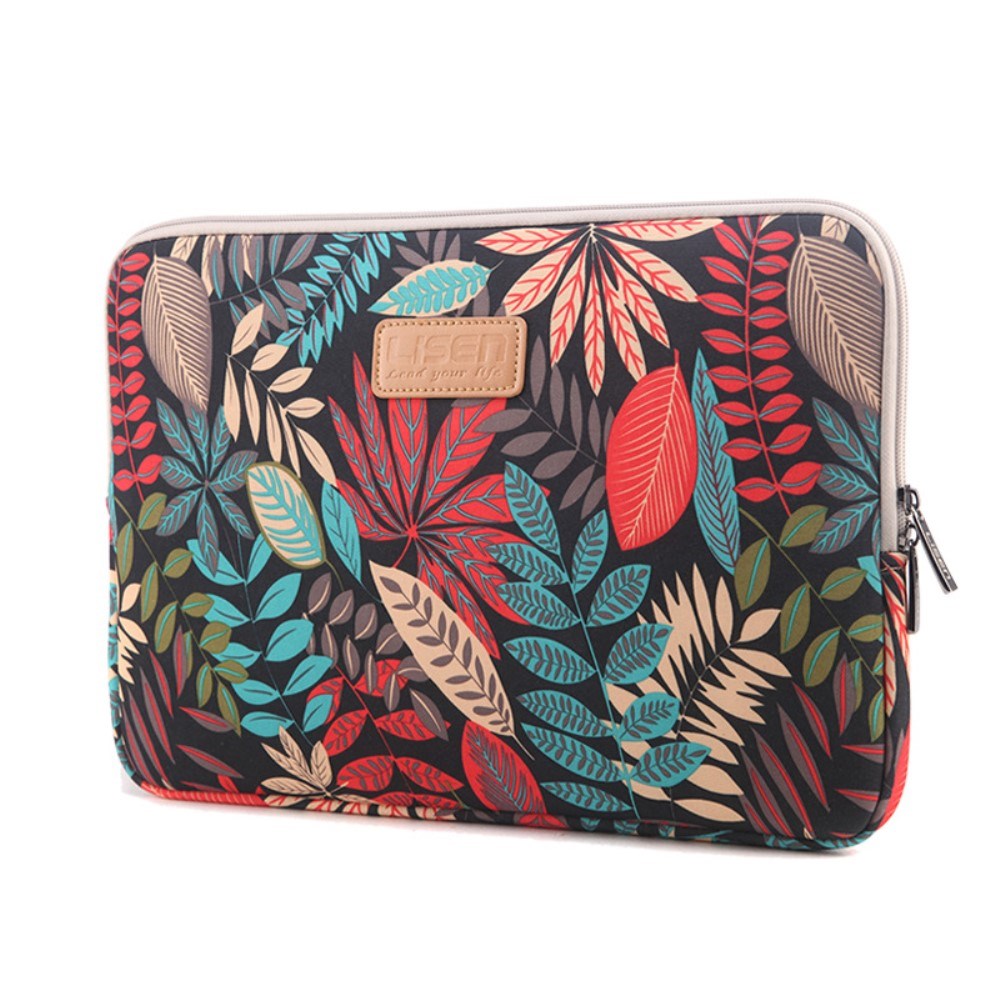 Laptop 15" Lisen Sleeve (35 x 25 cm) - Blommor / Svart