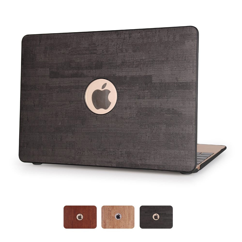 MacBook Air 11" Fashion Cover Slim Style Skal Imitationsläder - Gråsvart