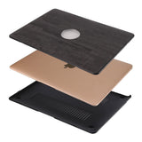 MacBook Air 11" Fashion Cover Slim Style Skal Imitationsläder - Gråsvart