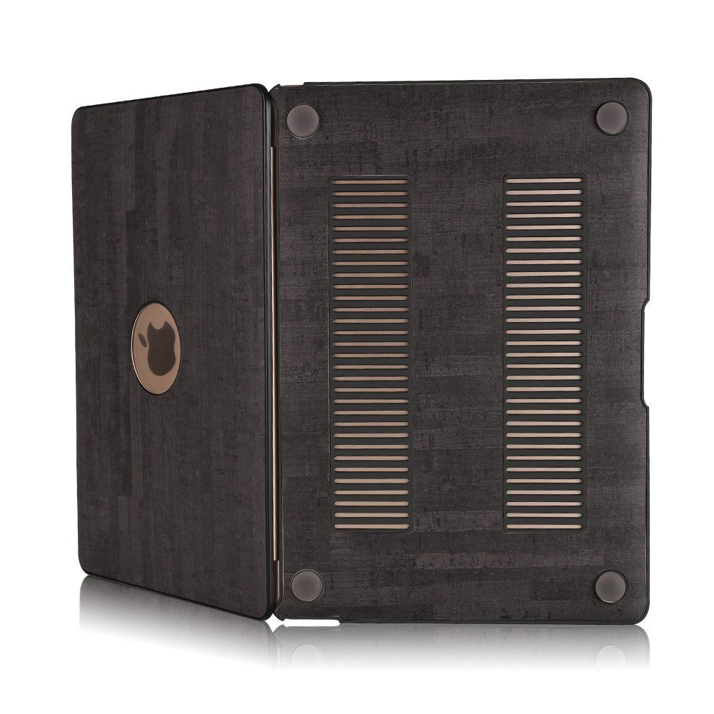 MacBook Air 11" Fashion Cover Slim Style Skal Imitationsläder - Gråsvart