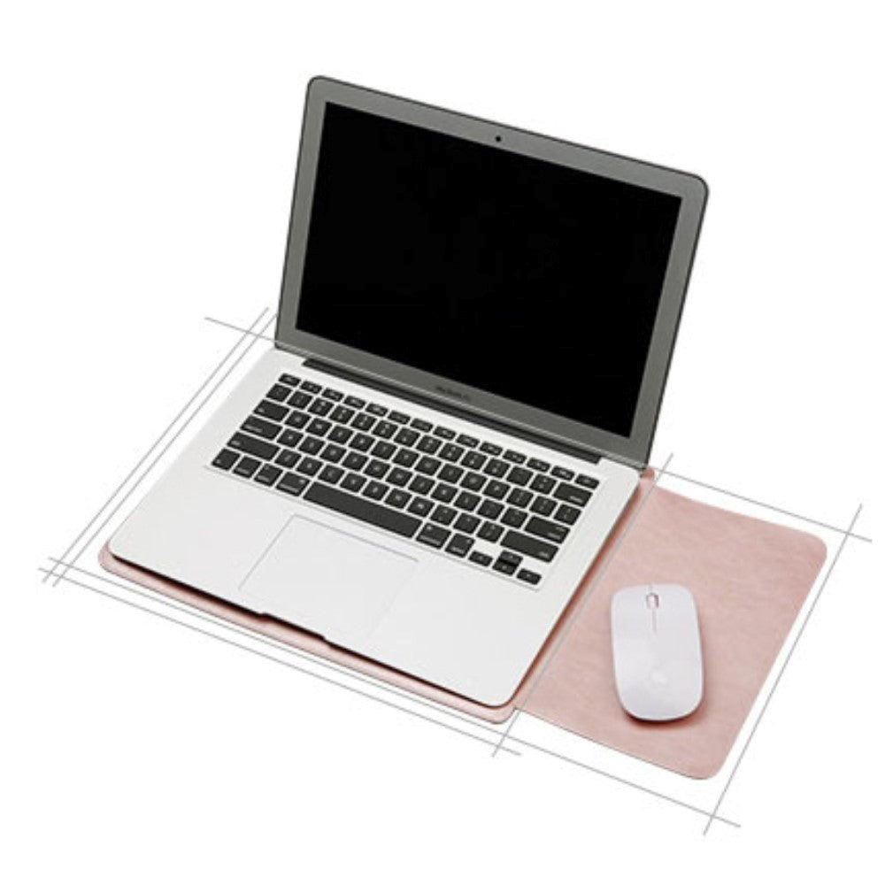 SOYAN MacBook / Laptop 12" (30cm x 22cm x 3mm) Sleeve med Musmatta - Rose Gold
