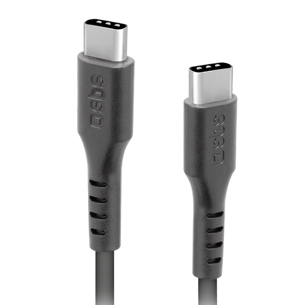 SBS USB-C till USB-C 3.1 Kabel - 1.5 Meter - 10 Gbit/s / 45W (PD) - Svart