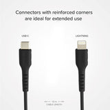 SBS USB-C till Lightning Kabel - 1 meter - MFI - 480 Mbit/s - Svart