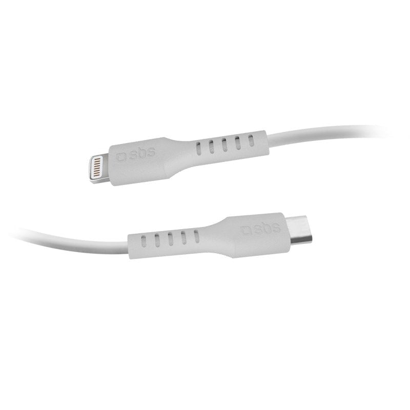 SBS USB-C till Lightning Kabel - 2 meter - MFI - 480 Mbit/s - Vit