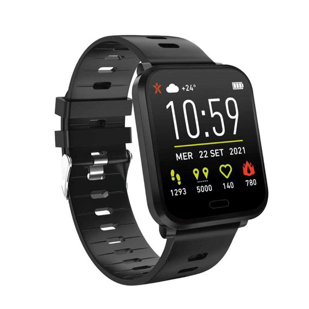 SBS Beat Spirit Smartwatch med Sömnspårare & Stegräknare - IP68 - Svart