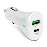 SBS 20W Billaddare med USB-A AFC & USB-C PD - Vit