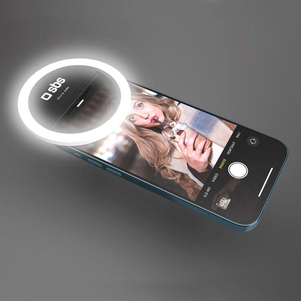 SBS Selfie Ring Light Mini för Smartphone - Svart