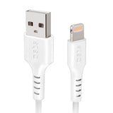 SBS USB-A till Lightning Kabel - 3 meter - MFI - 480 Mbit/s - Vit