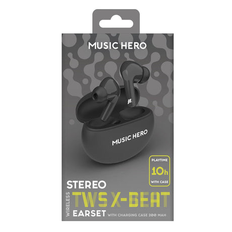MUSIC HERO X-BEAT True Wireless In-Ear Hörlurar - Svart