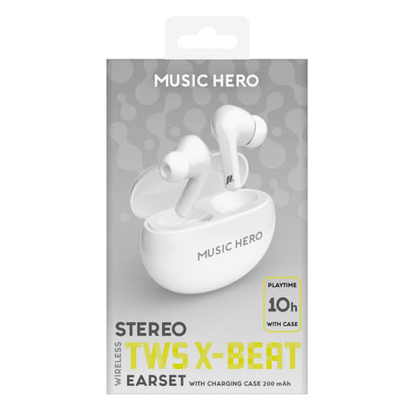 MUSIC HERO X-BEAT True Wireless In-Ear Hörlurar - Vit