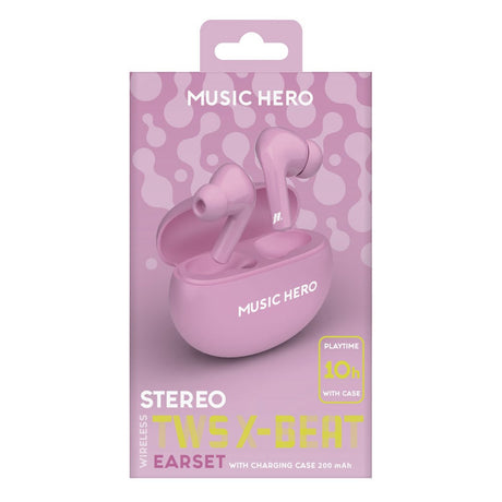 MUSIC HERO X-BEAT True Wireless In-Ear Hörlurar - Rosa